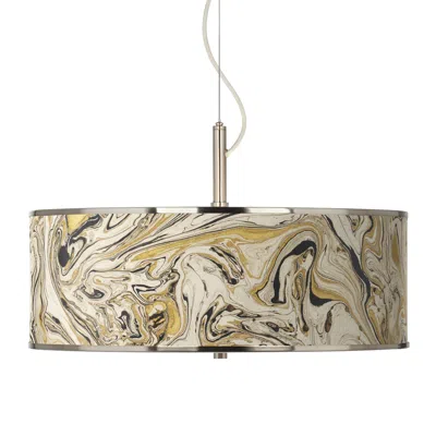 Giclee Glow Venetian Marble  20" Wide Pendant Light