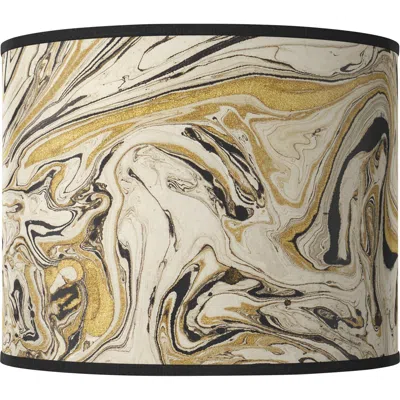 Giclee Glow Venetian Marble Giclee Round Drum Lamp Shade 14x14x11 (spider)