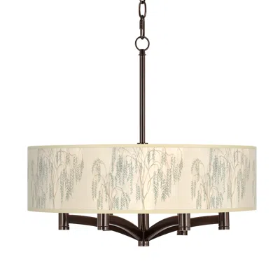 Giclee Glow Weeping Willow Ava 6-light Bronze Pendant Chandelier