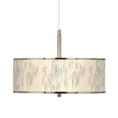 Giclee Glow Weeping Willow  16" Wide Pendant Light