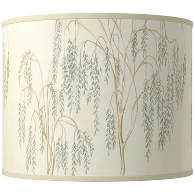 Giclee Glow Weeping Willow Giclee Round Drum Lamp Shade 14x14x11 (spider)