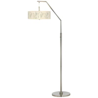 Giclee Glow Weeping Willow Giclee Shade Arc Floor Lamp
