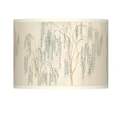 Giclee Glow Weeping Willow Pattern Giclee Drum Lamp Shade 13.5x13.5x10 (spider)