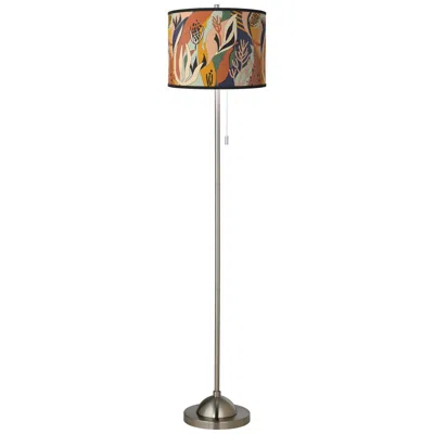 Giclee Glow Wild Desert Brushed Nickel Pull Chain Floor Lamp
