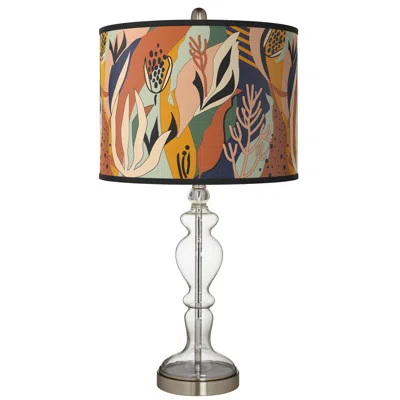 Giclee Glow Wild Desert Giclee Apothecary Clear Glass Table Lamp
