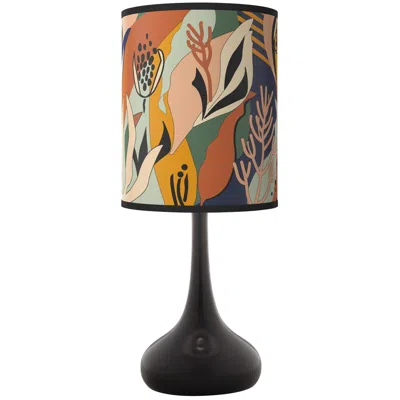Giclee Glow Wild Desert Giclee Black Droplet Table Lamp