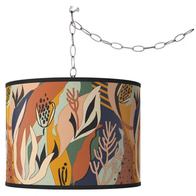 Giclee Glow Wild Desert  Plug-in Swag Pendant