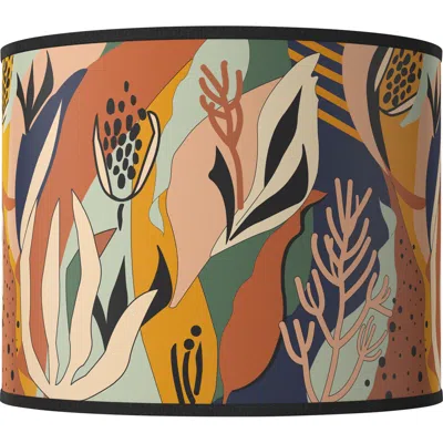 Giclee Glow Wild Desert White Giclee Round Drum Lamp Shade 14x14x11 (spider)