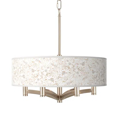 Giclee Glow Windflowers Ava 6-light Nickel Pendant Chandelier
