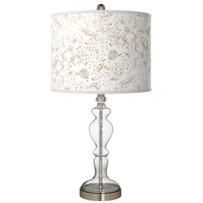 Giclee Glow Windflowers Giclee Apothecary Clear Glass Table Lamp