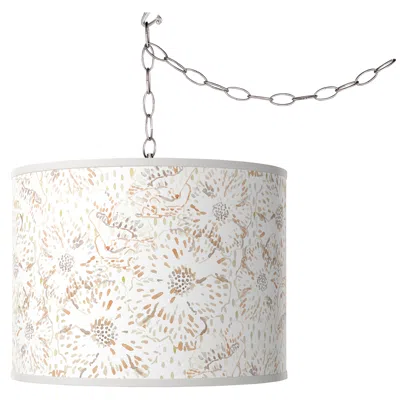 Giclee Glow Windflowers  Plug-in Swag Pendant