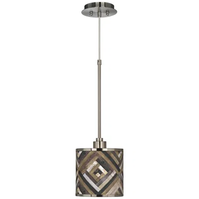 Giclee Glow Woodwork Diamonds  Mini Pendant Light
