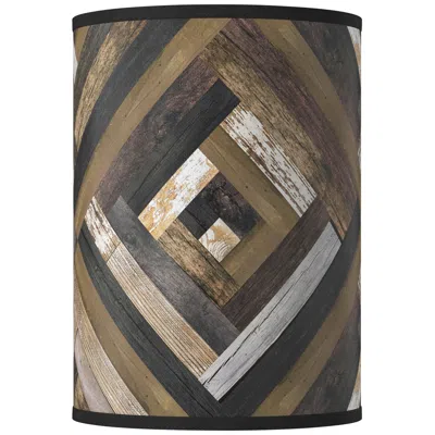 Giclee Glow Woodwork Diamonds Giclee Round Cylinder Lamp Shade 8x8x11 (spider)