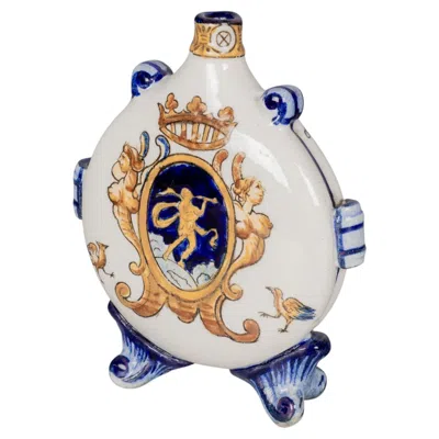 Pre-owned Gien 19th Century French  Faience Charger With Hand-painted Design In Sand
