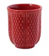 Gien Ceramic Tea Cup In Red