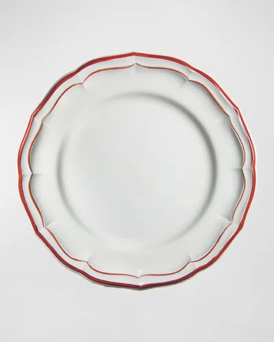 Gien Filet Canape Plate In Red