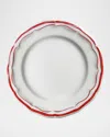 Gien Filet Dessert Plate In Red