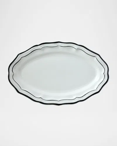 Gien Filet Oval Platter In Black