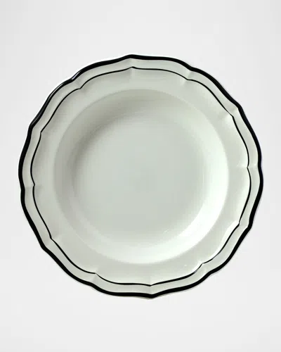 Gien Filet Rim Soup Bowl In White