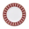 Gien France Arcadia Red Dessert Plates, Set Of 2