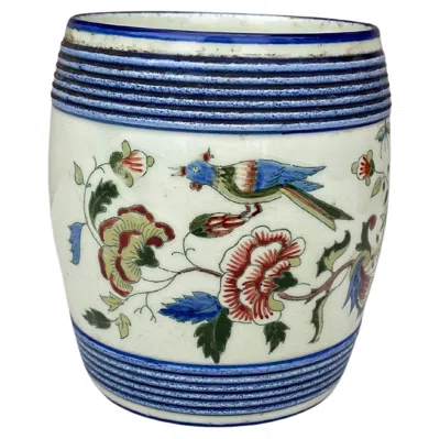 Pre-owned Gien French Faience Vase  Circa 1890 In Transparent