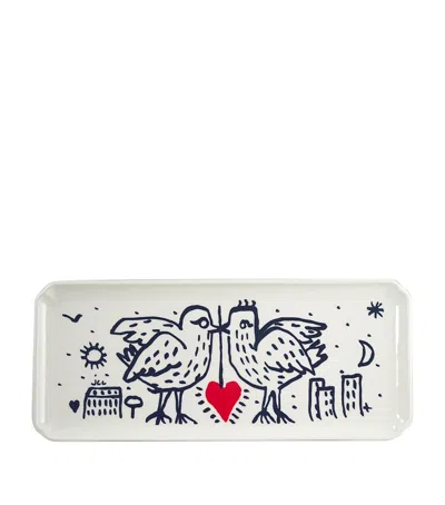 Gien L'archipel Sentimental Serving Tray In Animal Print