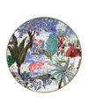 Gien Le Jardin Du Palais Canape Plate In Pink Flamingo