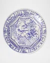 Gien Oiseau Blue & White Dinner Plate In Blue/white