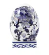 Gien Pivoines Egg Ornament In Blue