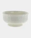 Gien Pont Aux Choux Large Open Vegetable Bowl, White In White