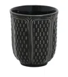 Gien Pont Aux Choux Rice Grain Pattern Teacup In Black