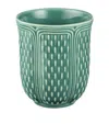 Gien Pont Aux Choux Rice Grain Pattern Teacup In Green