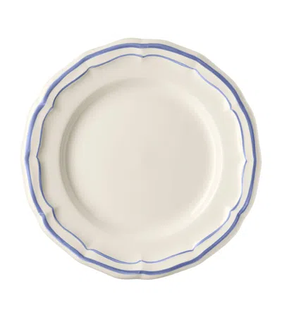 Gien Set Of 4 Filet Bleu Canape Plates In Blue