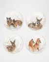 Gien Sologne Canape Plates, Set Of 4 In Multi