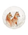 Gien Sologne Canape Plate In Fox Cubs