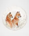 Gien Sologne Dessert Plate In Fox Cubs