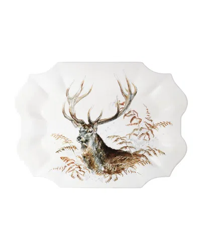 Gien Sologne Serving Platter In Stag