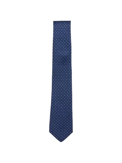 Gierre Milano Polka-dot Silk Tie In Blue