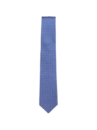 Gierre Milano Polka-dot Silk Tie In Blue