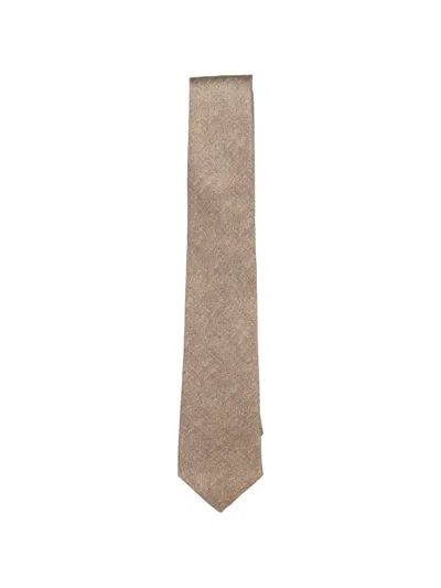 Gierre Milano Silk Tie In Brown