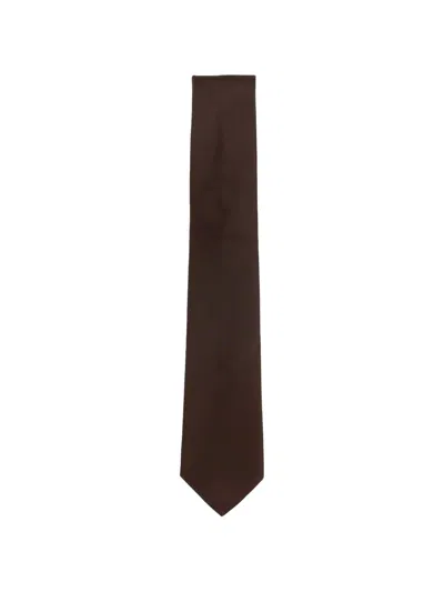 Gierre Milano Silk Tie In Brown
