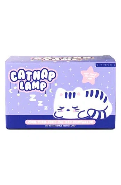 Gift Republic Cat Nap Lamp In Blue