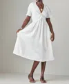 GIFTCRAFT IT'S LOVE GAUZE DRESS IN WHITE