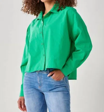 Giftcraft Khloe Box Blouse In Emerald Green