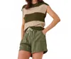 Giftcraft Knit Round Neck Cap Sweater In Green In Multi