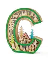 Giftcraft Led Wood Monogram Letter Decor In Green