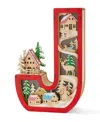 Giftcraft Led Wood Monogram Letter Decor In Red