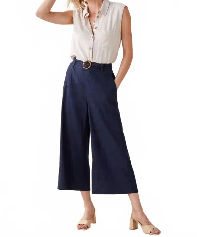 Giftcraft Seaside Belted Gaucho In Navy In Blue