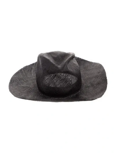 Pre-owned Gigi Burris Black Straw  Hat