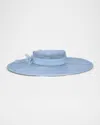 Gigi Burris Calista Mesh Wide Brim Hat In Powder Blue
